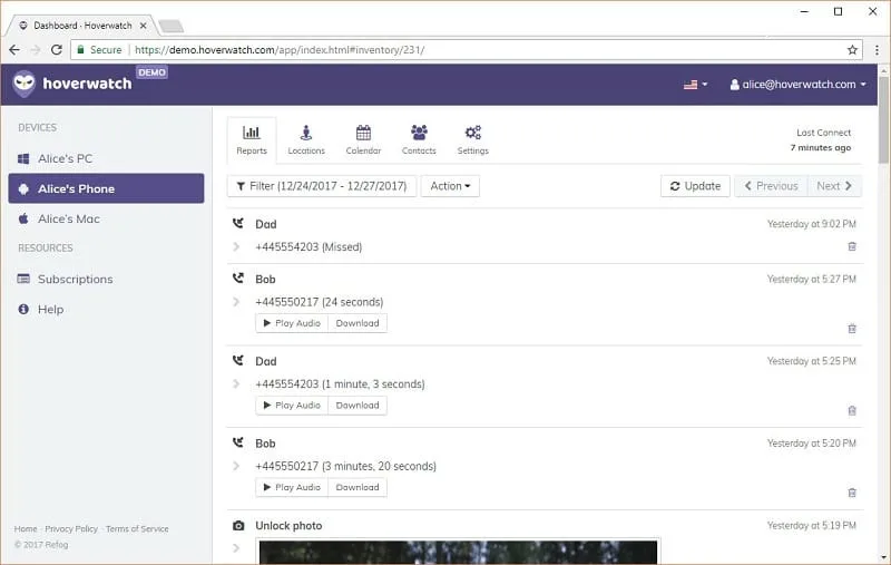 Captura de la aplicación