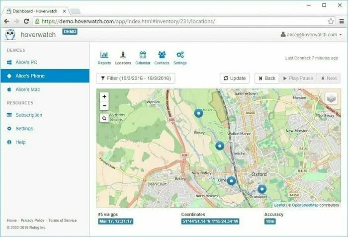 Captura de la aplicación