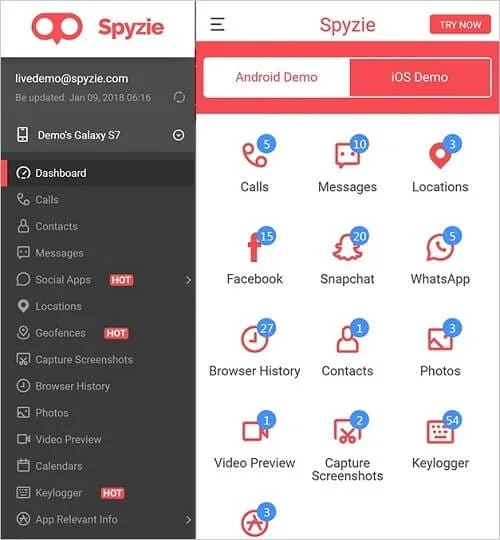 Captura de la aplicación
